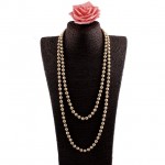 Colier  elegant AS45JJ cu perle din sticla Coffee